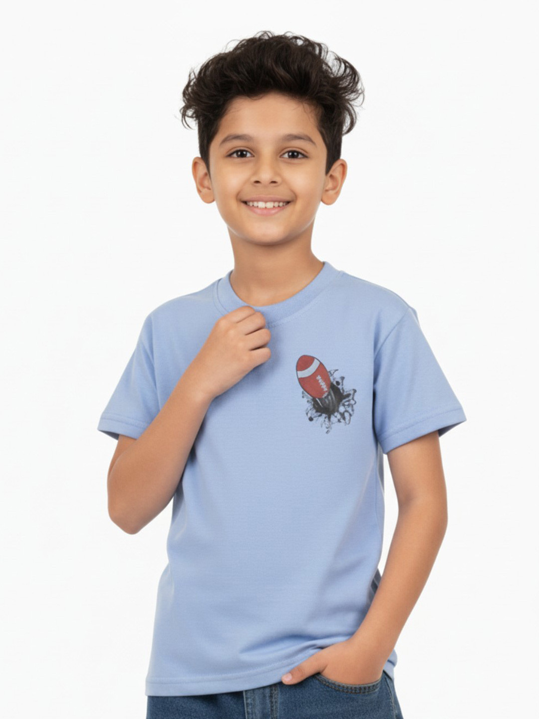 Grit N Groove Boys Typography Printed Round Neck Cotton T-shirt