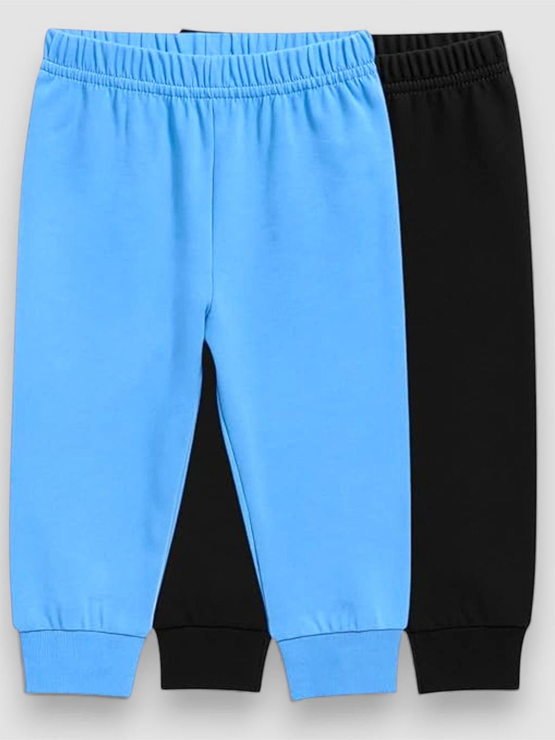 HuggleBug Kids Pack of 2 Solid Cotton Joggers