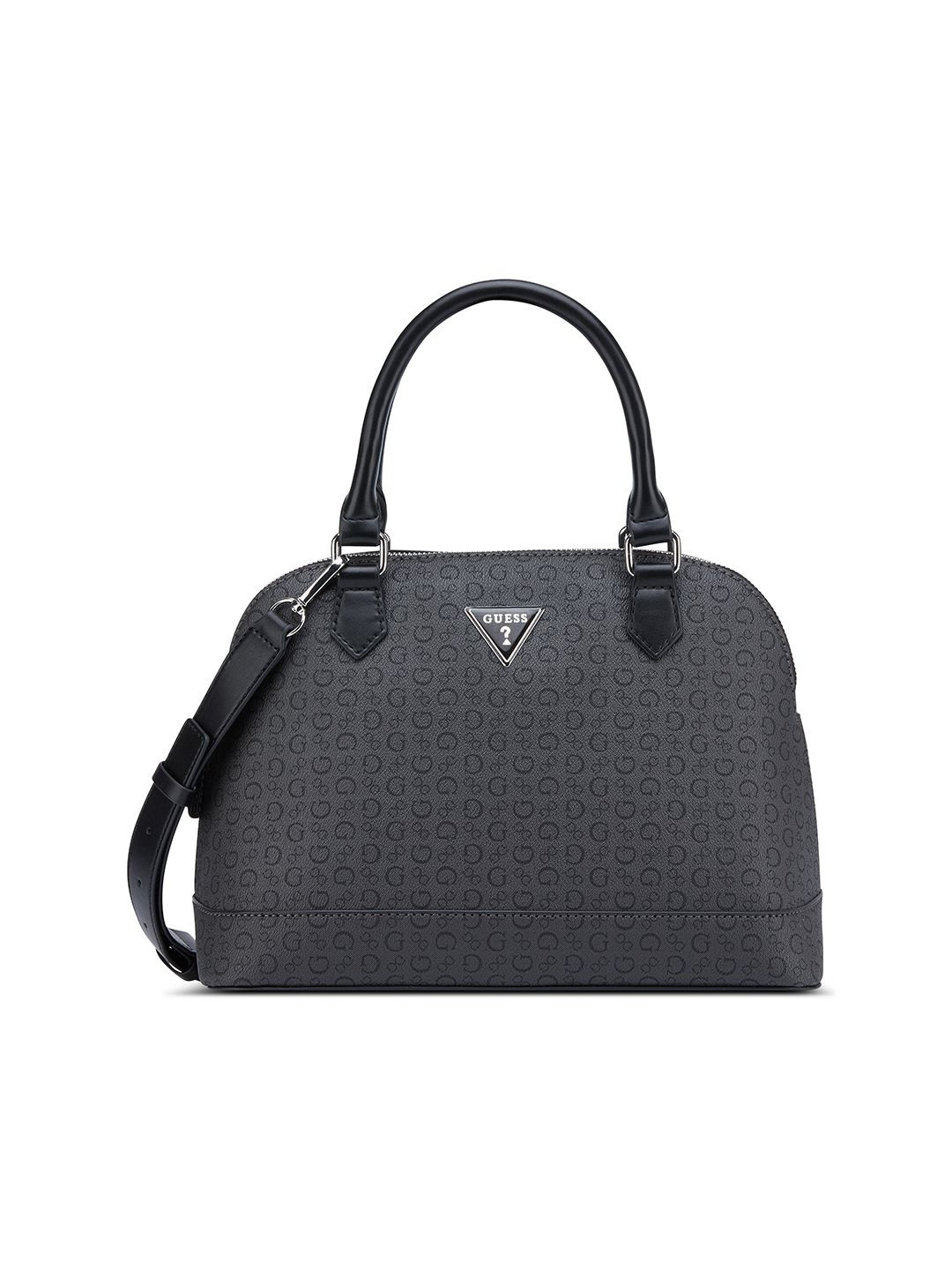 GUESS Dome Brand Logo Printed Medium Structured Handheld Bag