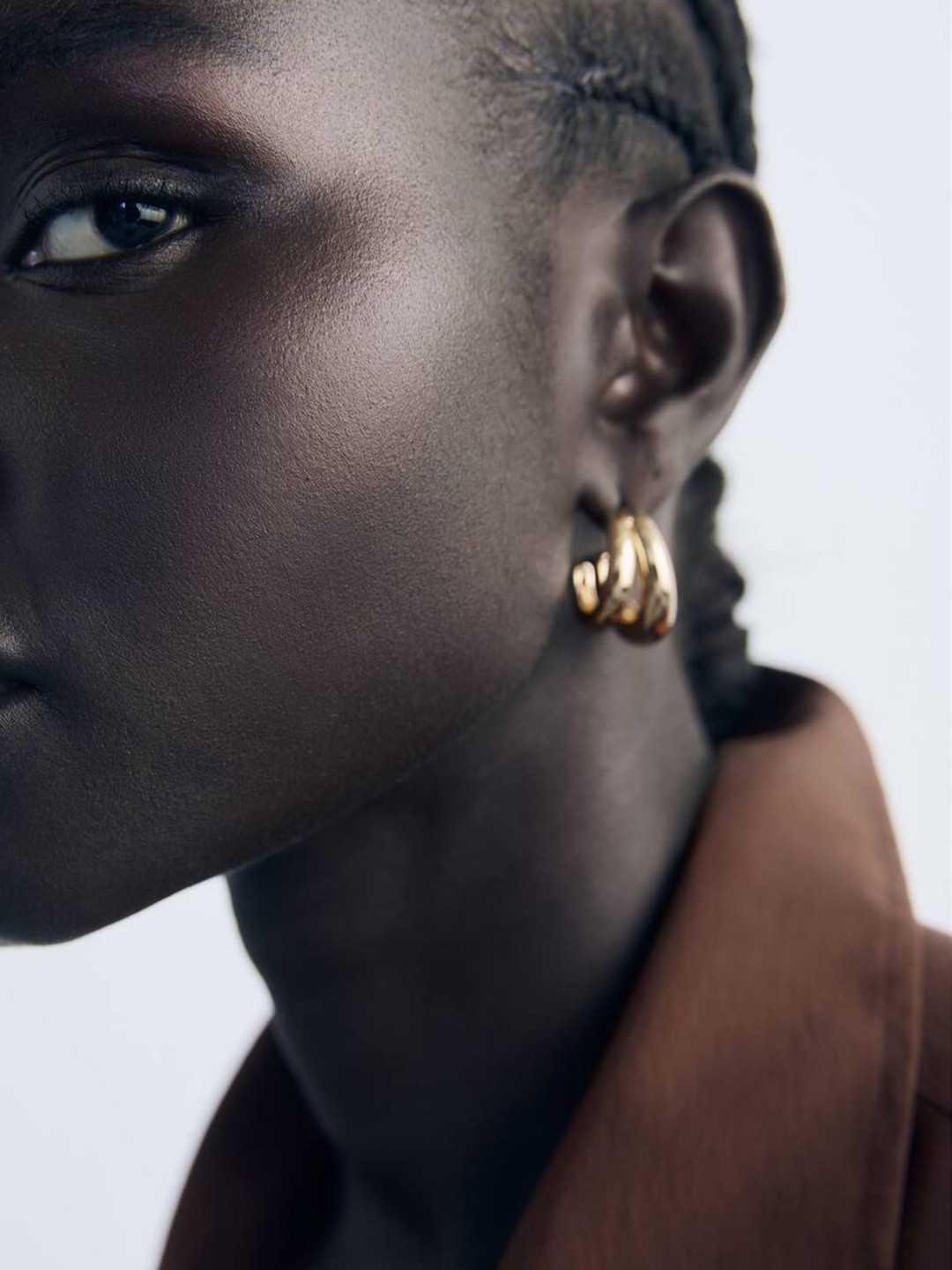 MANGO Contemporary Half Hoop Earrings