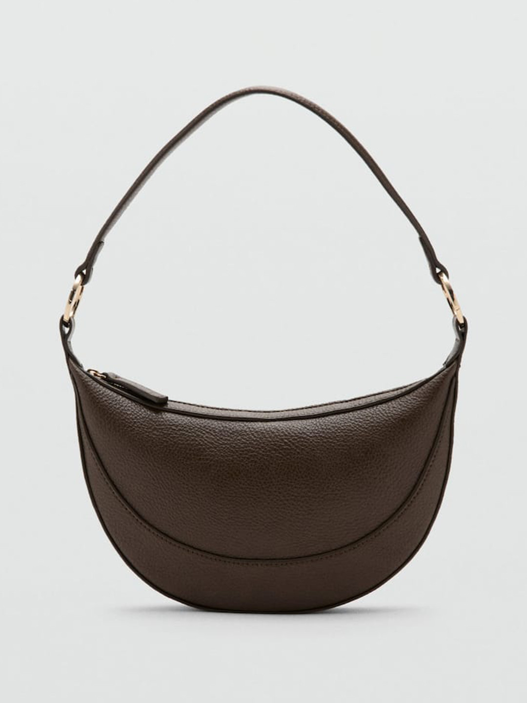 MANGO Ness Textured Half Moon Sling Bag