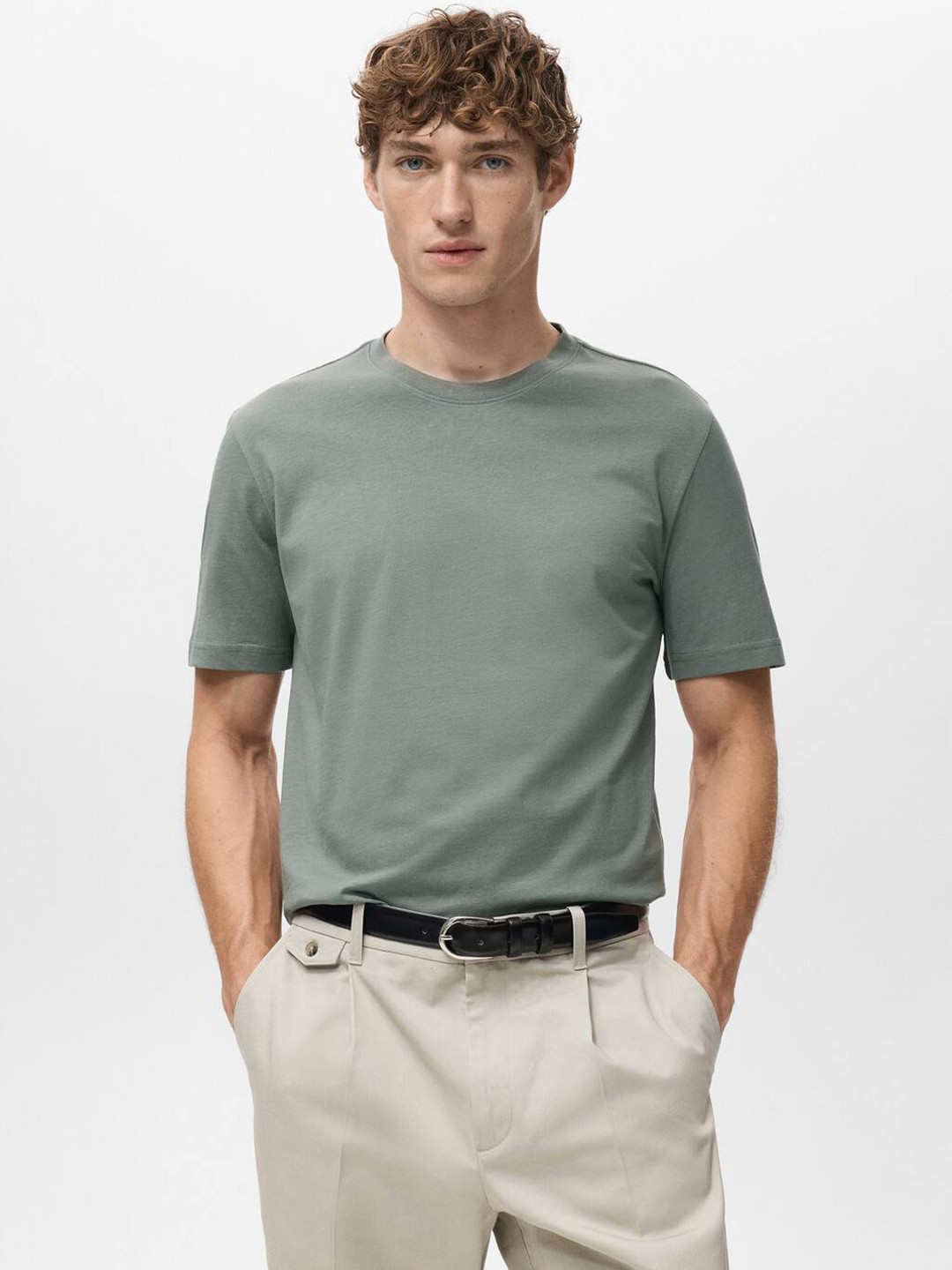 MANGO MAN Slim Fit Pure Cotton T-shirt