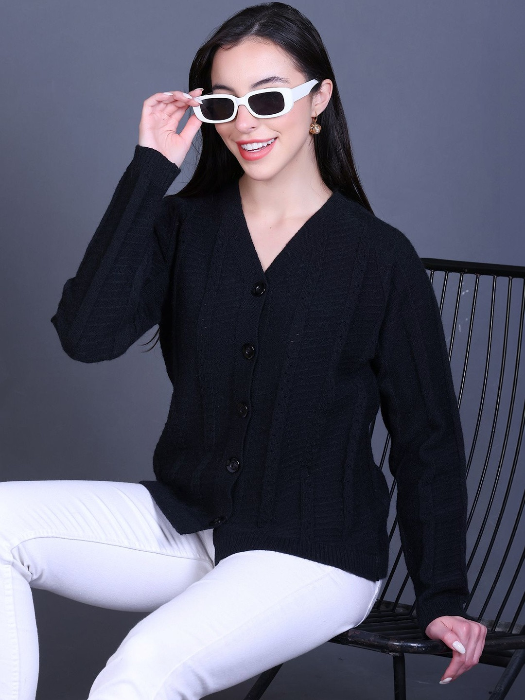 GODFREY Women Cable Knit Cardigan