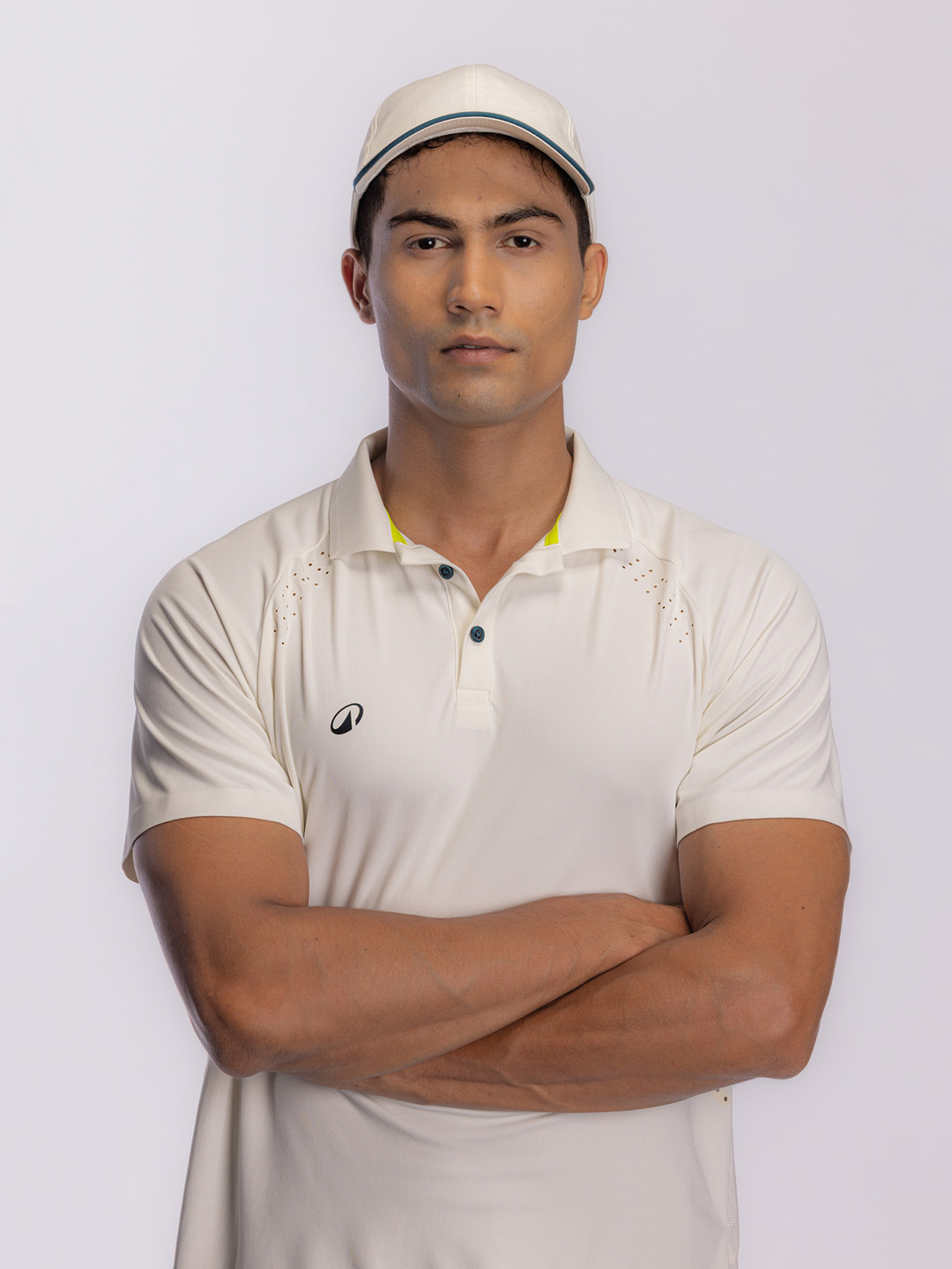 Decathlon Men White CCP 500 Quick Drying Cricket Cap