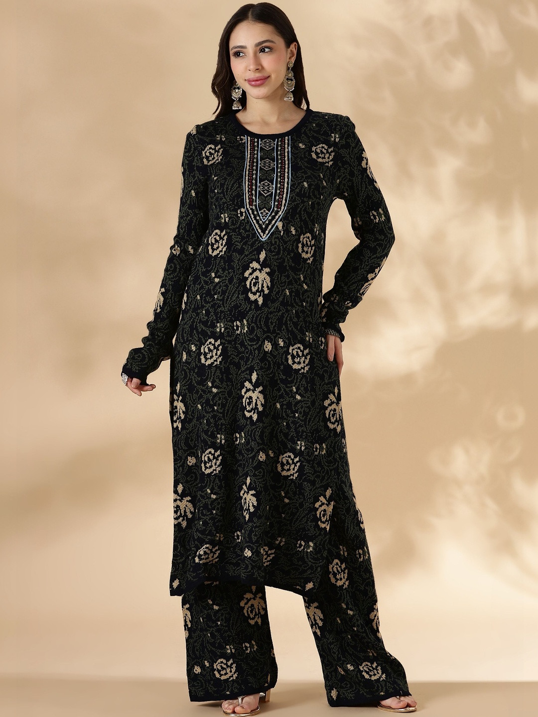 IMARA Women Ethnic Motifs Regular Kurta with Palazzos