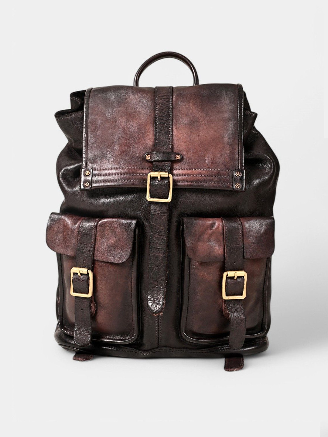 ART N VINTAGE Men Leather  Backpack