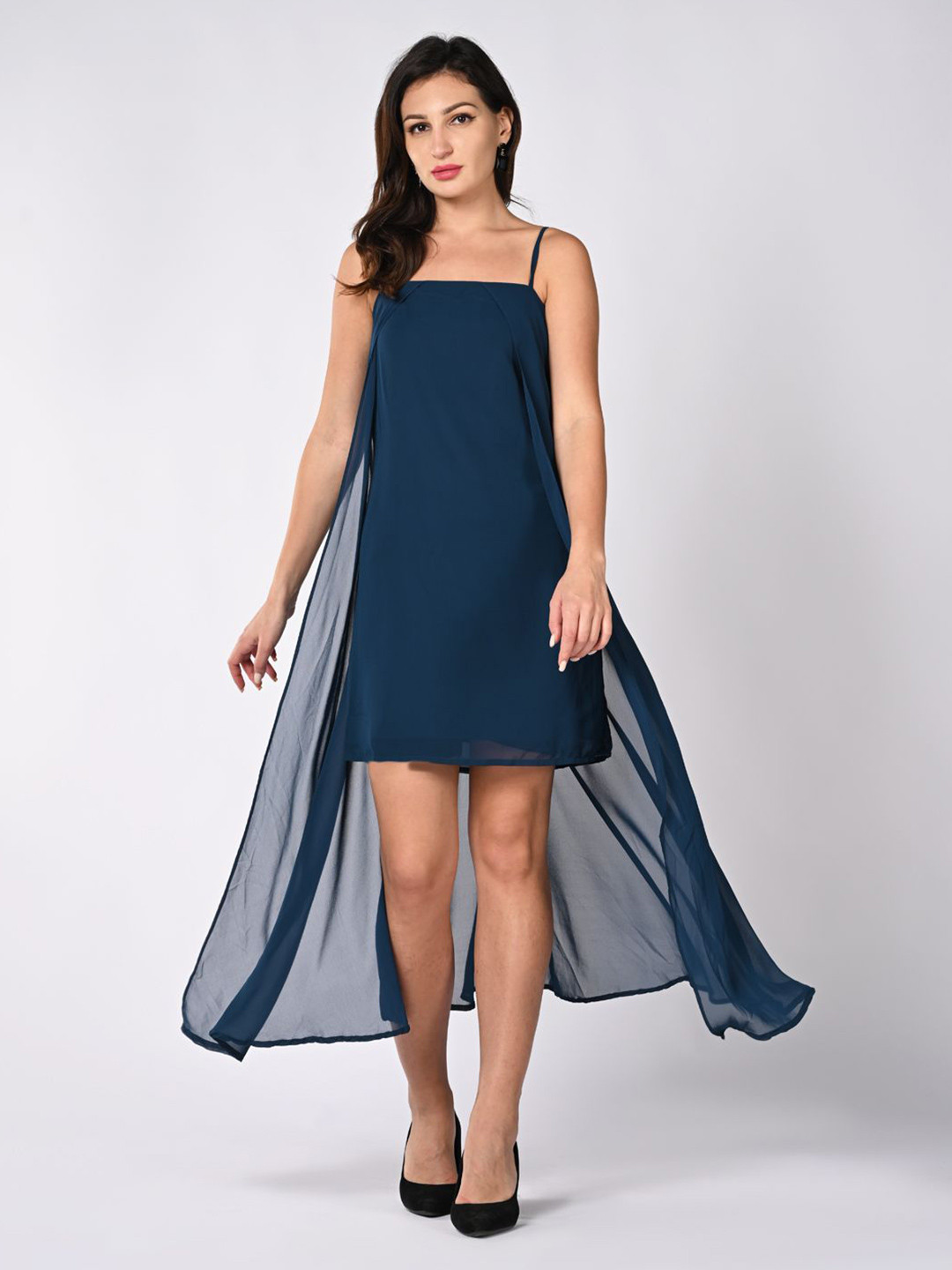 Iti Georgette Fit & Flare Mini Dress