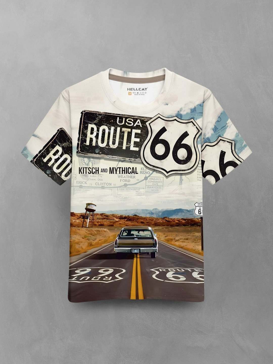 HELLCAT Boys Graphic Printed Round Neck T-shirt