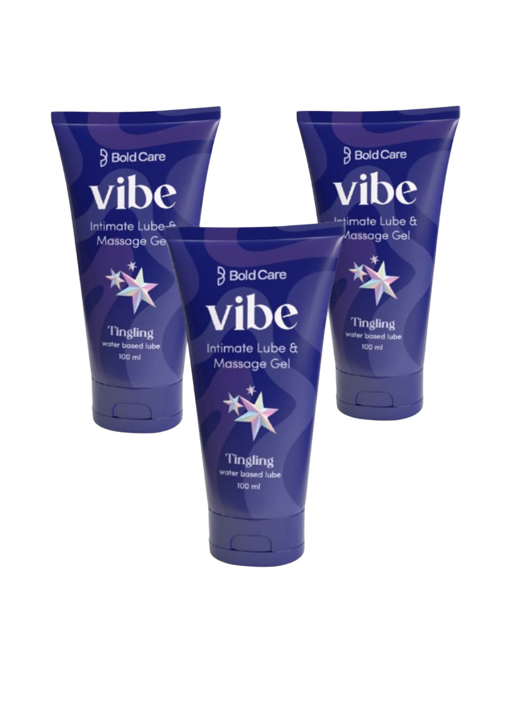 Bold Care Set Of 3 Vibe Tingling Lubricant- 100 ml Each