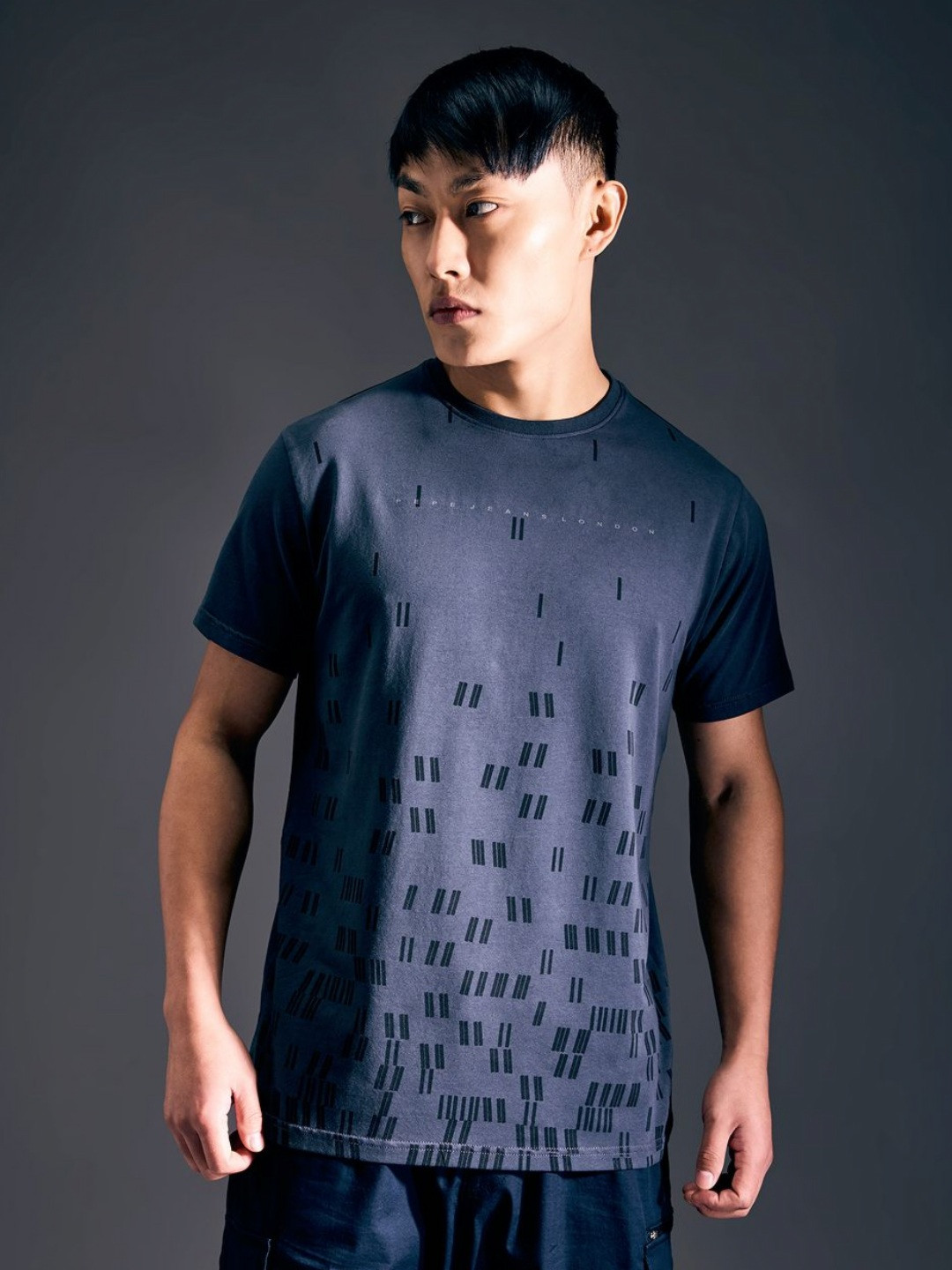 Pepe Jeans Men  Abstract Print Short Sleeve Stretch T-Shirt