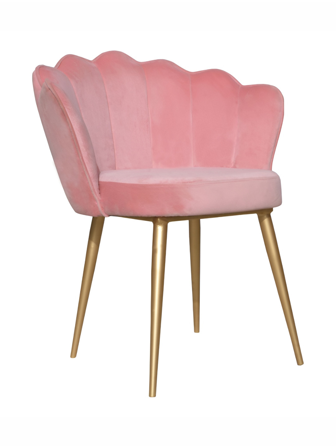 GLOBALLY INDIAN Pink & Brown Wooden Modern Lounge Chair