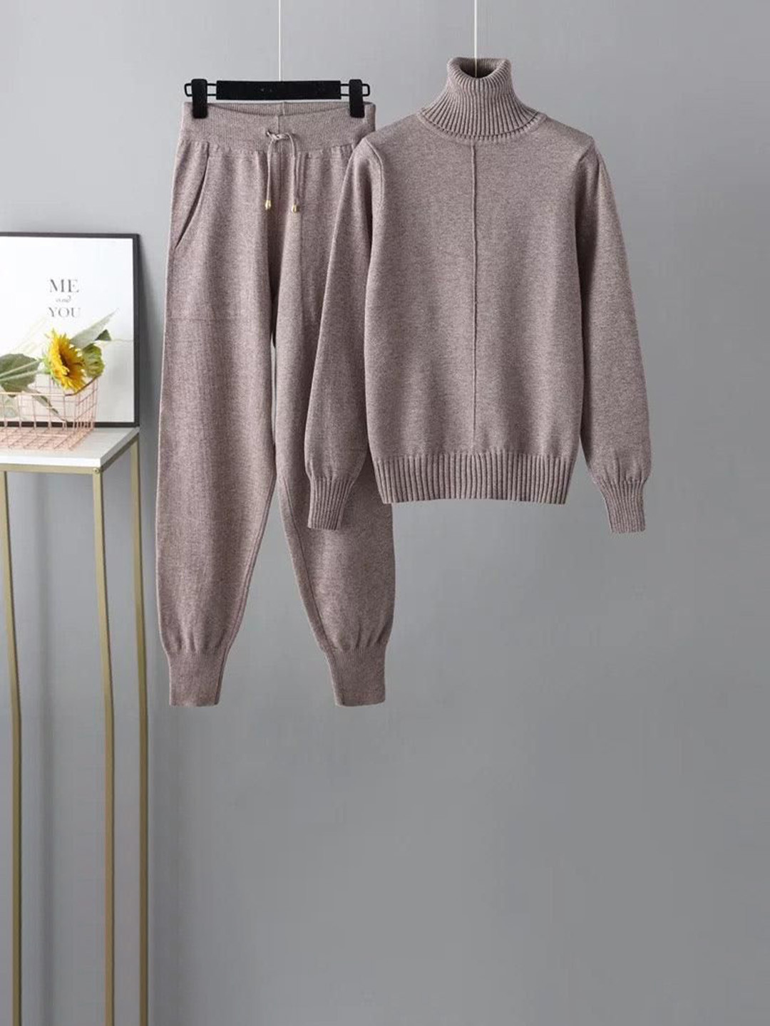 Miss Mosa By Akanksha  High Neck Freddy Luxury Tracksets Sweatshirt With Joggers