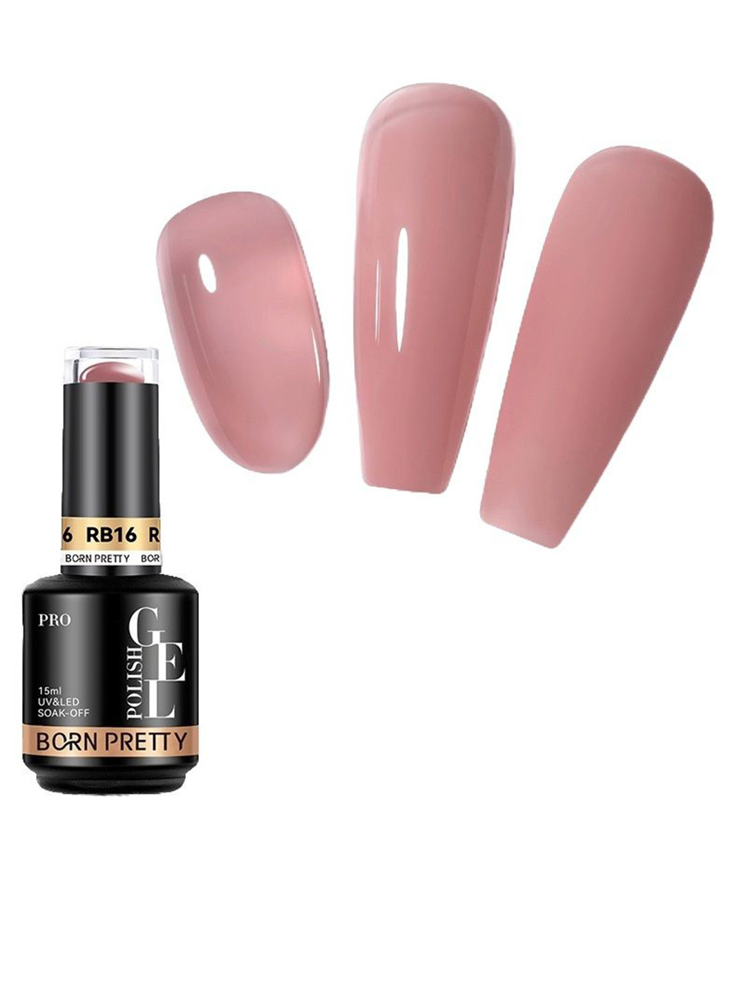 BORN PRETTY Pro Rubber Base Long Wearing UV Gel Nail Polish - 15 ml - RB16