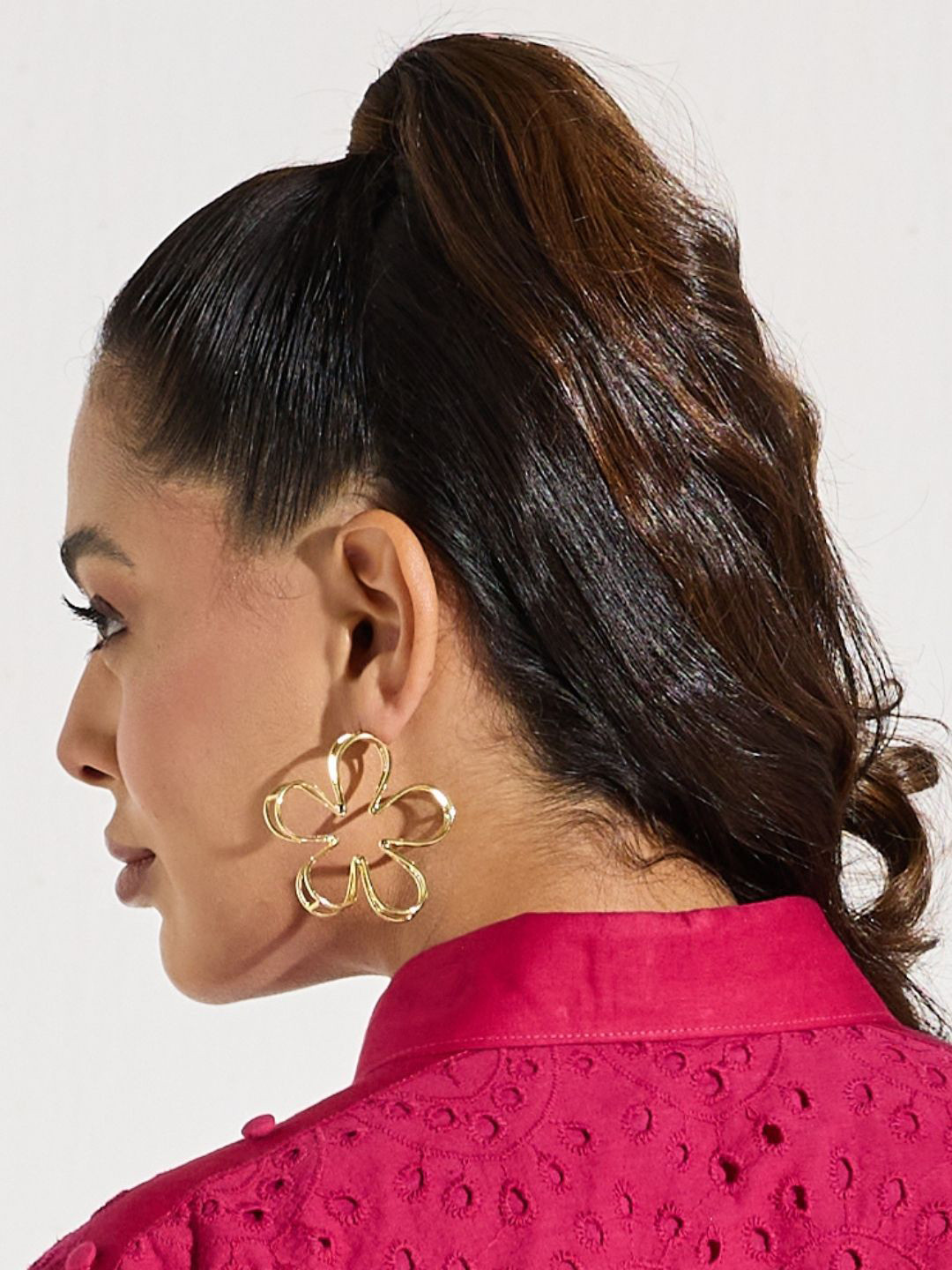 House of Pehr Gold Plated Elegant Hoop Earrings