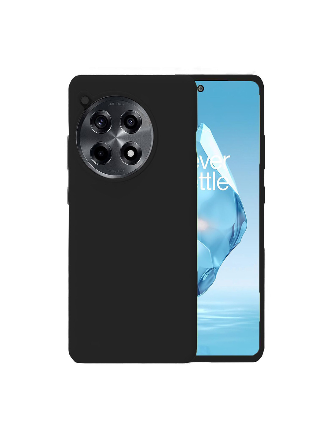 LIRAMARK Solid OnePlus 12 5G Liquid Silicone Soft Back Case