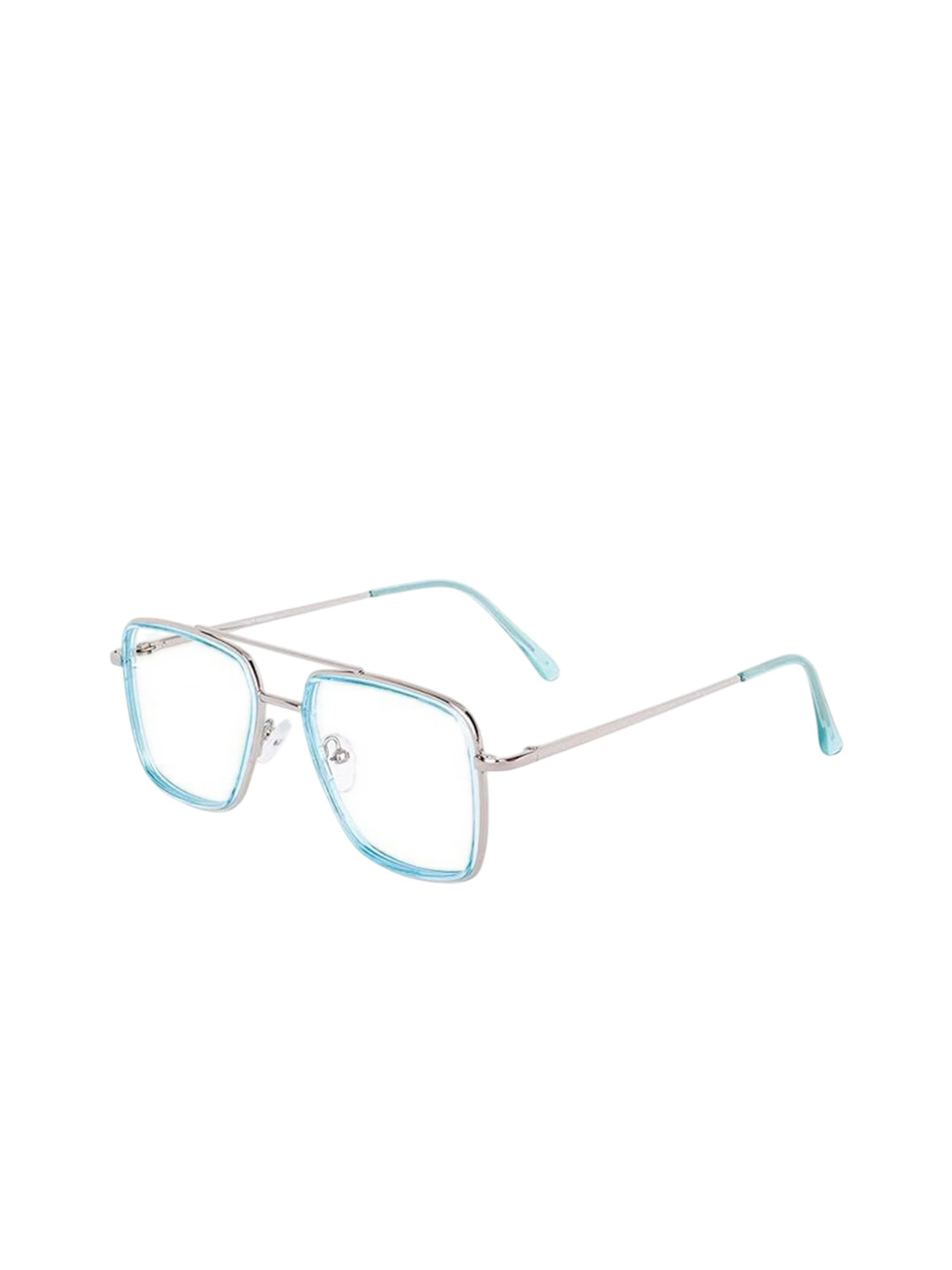 Dervin Blue Zero Power Blue Light Blocking Cut AntiGlare Retro Square Eyeglass