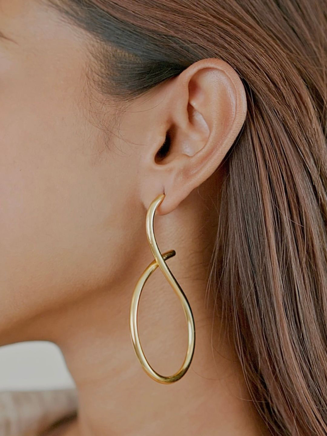 House of Pehr Gold Plated Long Statement Earrings
