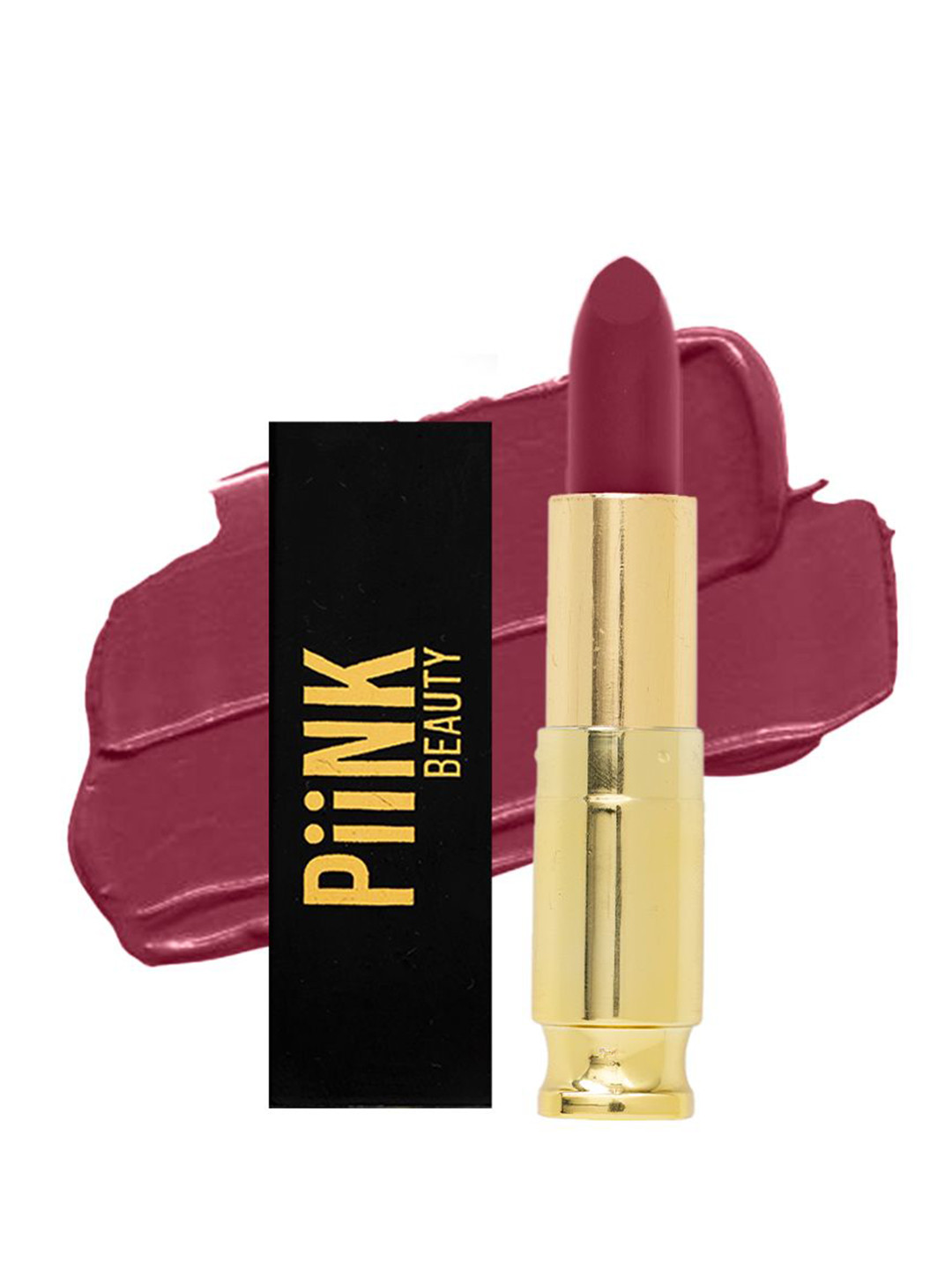 PiiNK Beauty Weightless Long Lasting Creamy Matte Lipstick- 4.2 g - Burgundy Plum CM-12