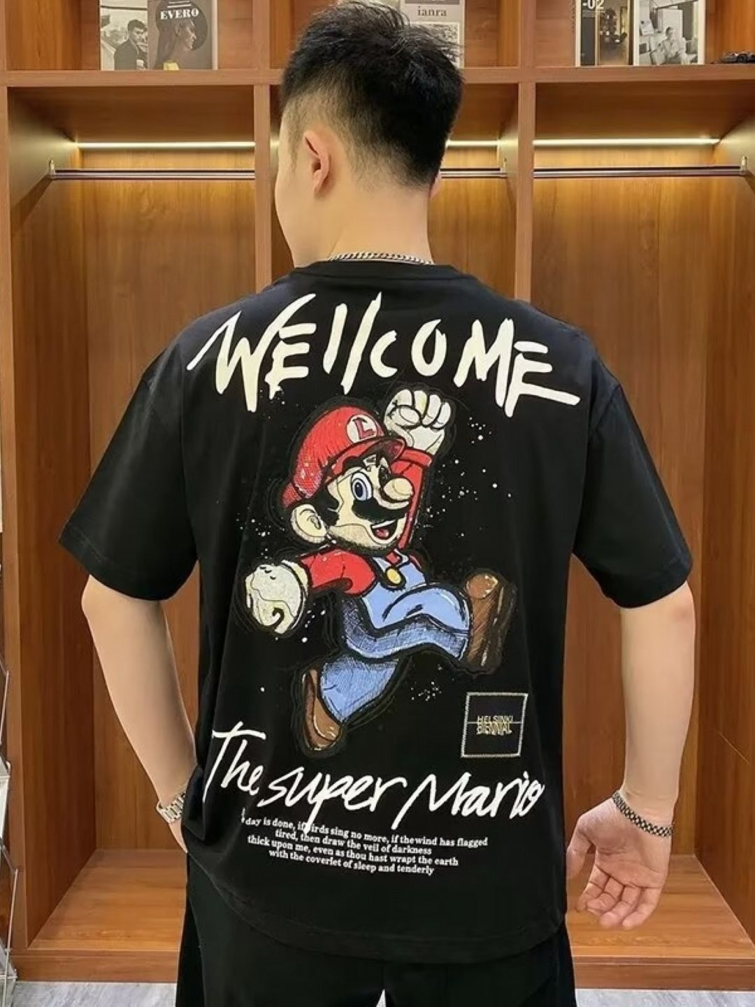 StyleCast Men Super Mario Graphic Printed Round Neck Cotton T-shirt