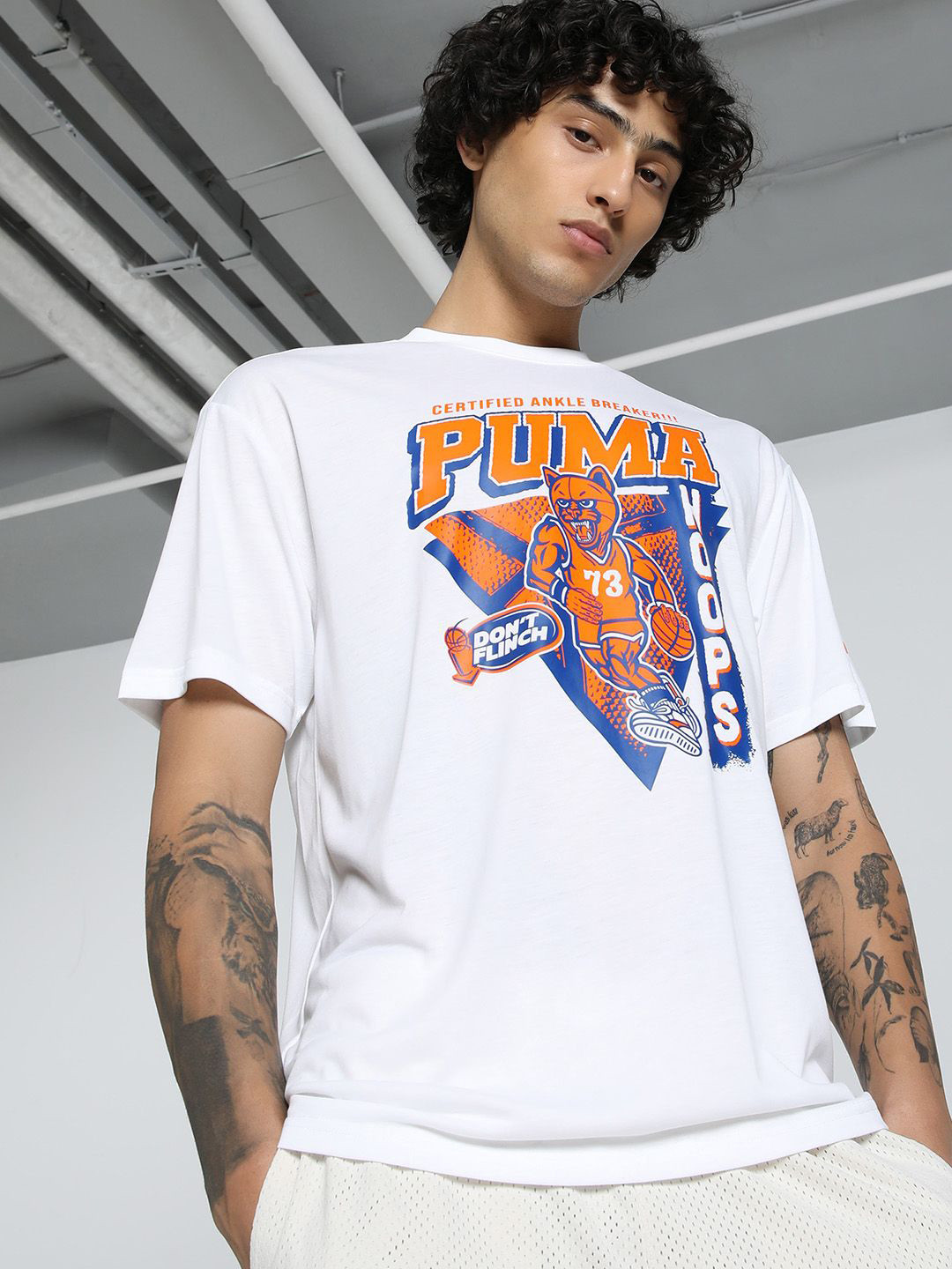 Puma Rival Rage Men Printed Relaxed Fit Basketball T-Shirt