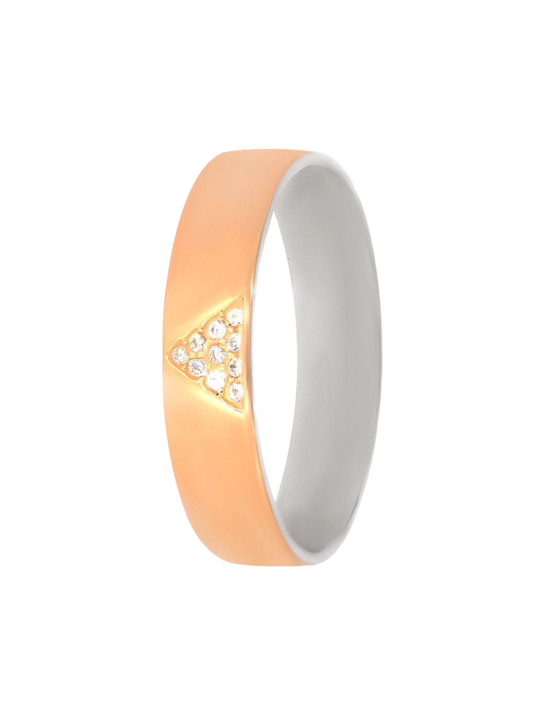 BHIMA 925 Sterling Siver Prisamatic glow Rose Gold Polish Ring