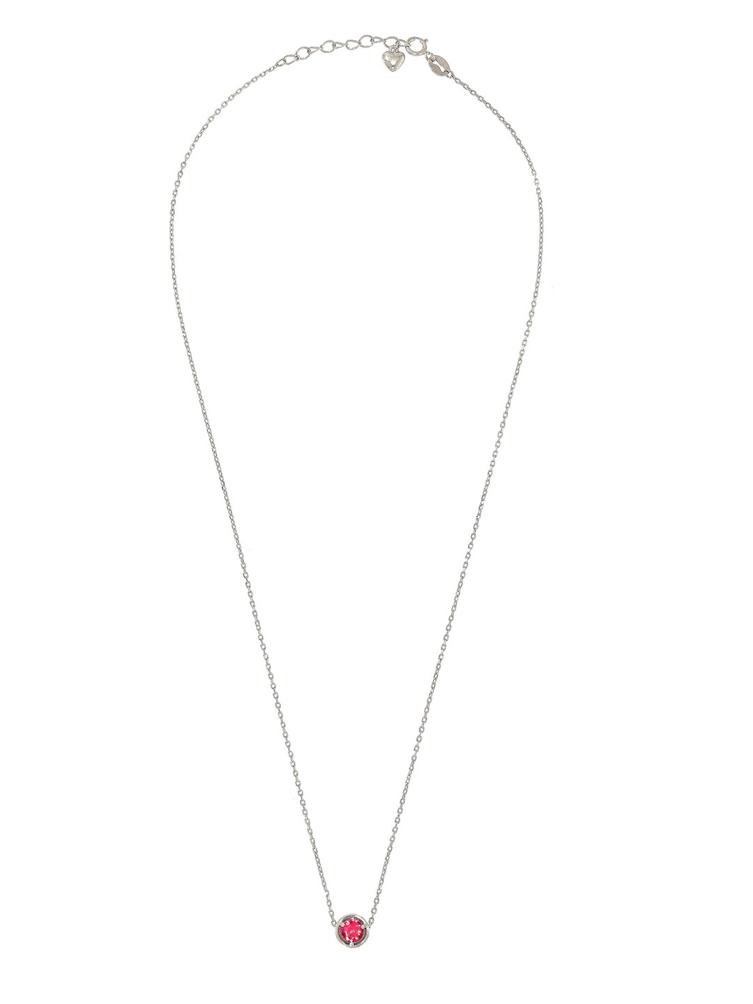 BHIMA  925 Sterling Silver Artificial Stones Studded Minimal Fancy Chain