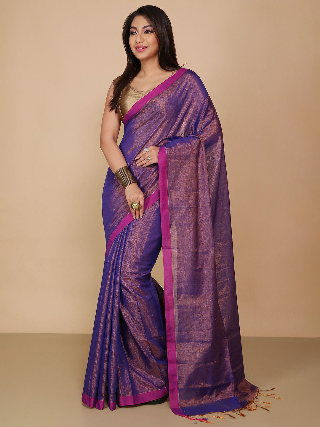 WoodenTant Tissue Handloom Saree