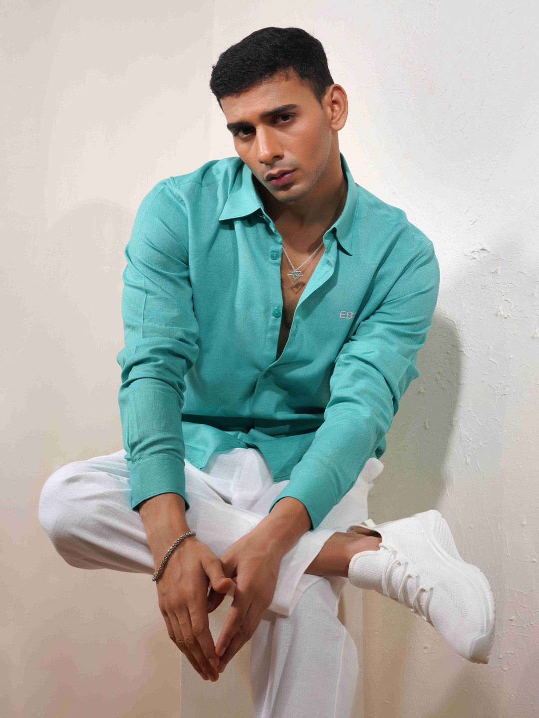 Eleven Brothers Damson Plums Casual Linen Shirt