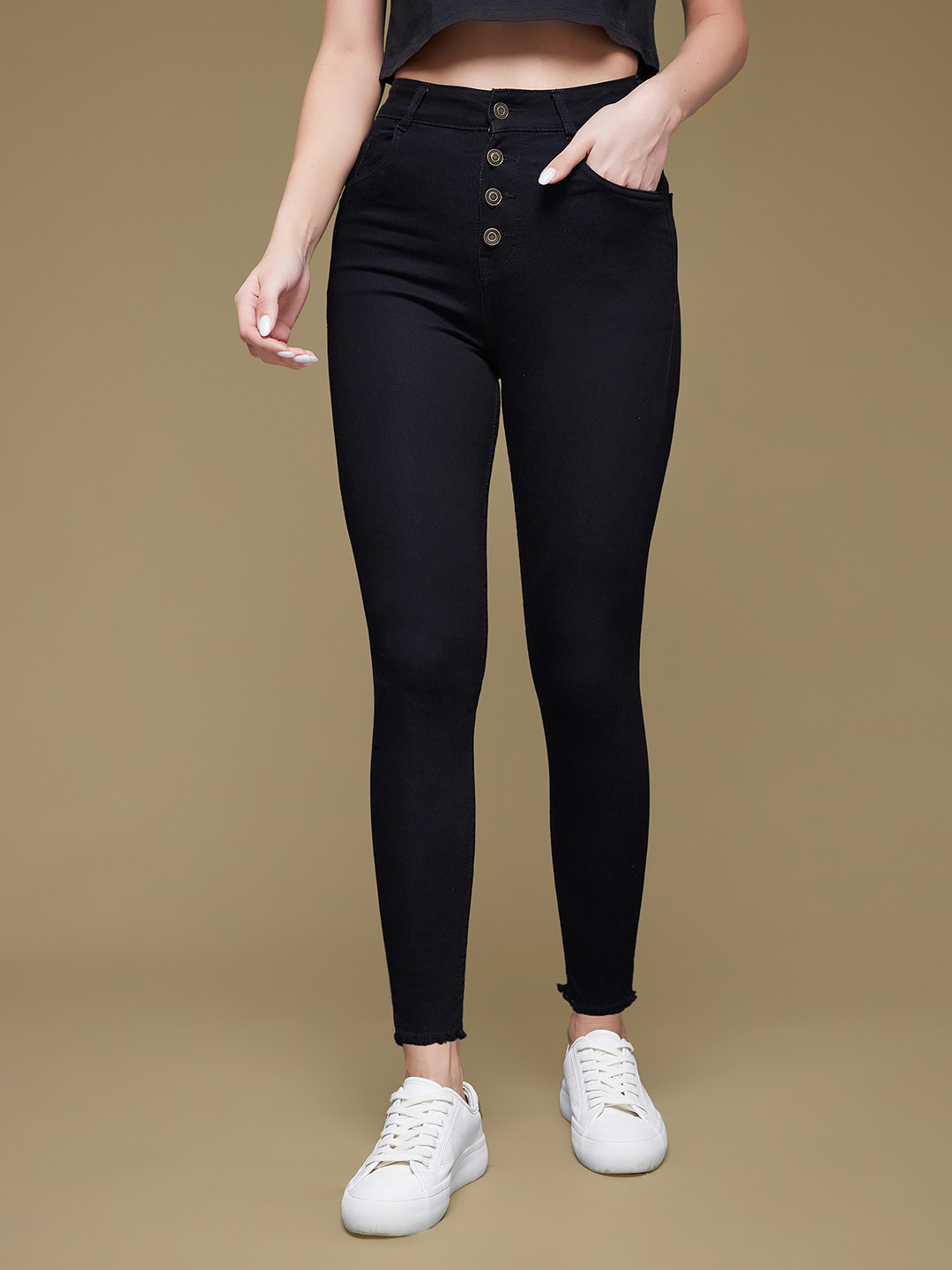 Mast & Harbour Sunset Streets Women Denim Skinny Fit High-Rise Stretchable Jeans