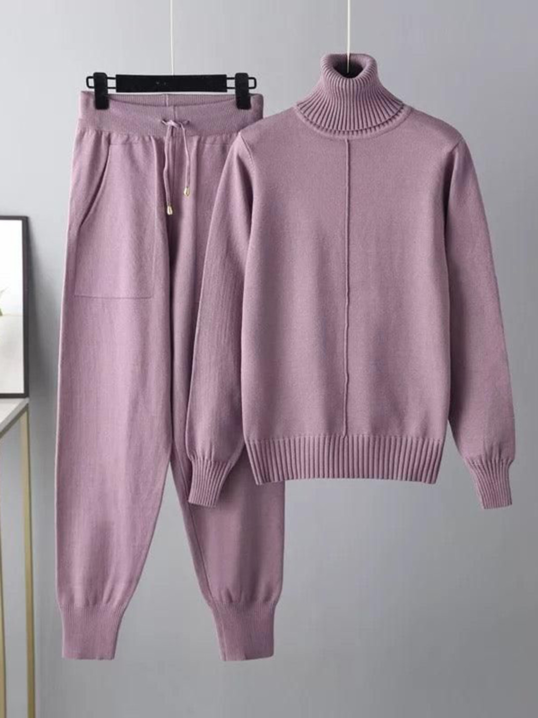 Miss Mosa By Akanksha  High Neck Freddy Luxury Tracksets Sweatshirt With Joggers