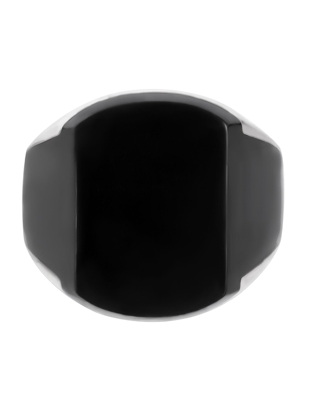 BHIMA 925 Sterling Siver Shadowed  Black Enamel Ring