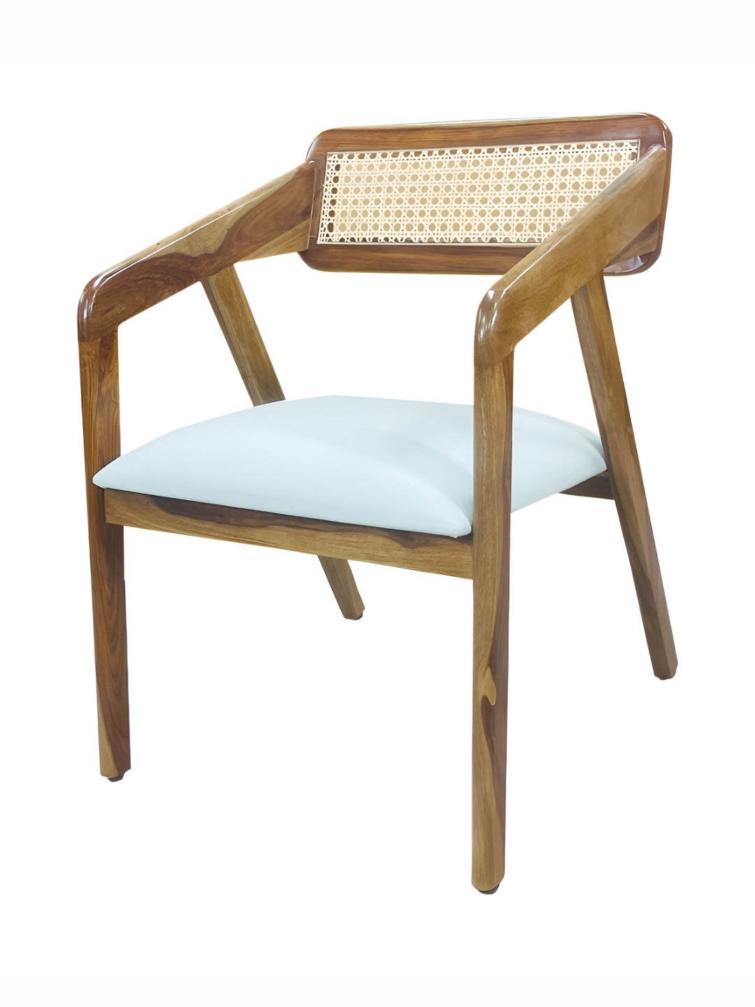 GLOBALLY INDIAN Blue And Brown Wooden Lounge Chair