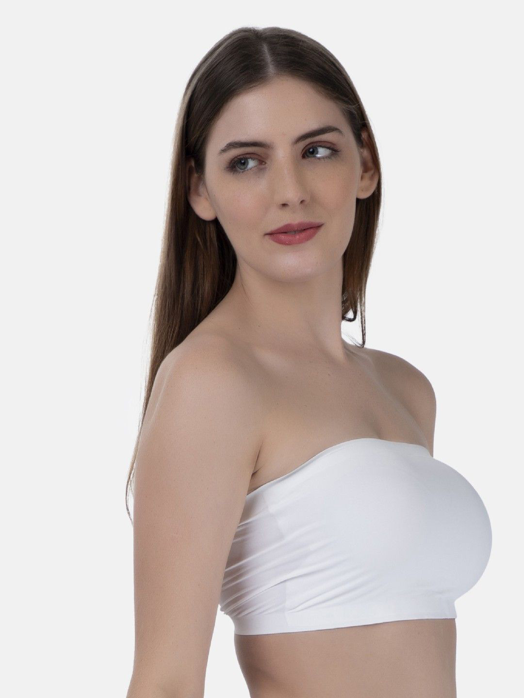 Poftik Women Bandeau Medium Coverage Lightly Padded Tube Bra