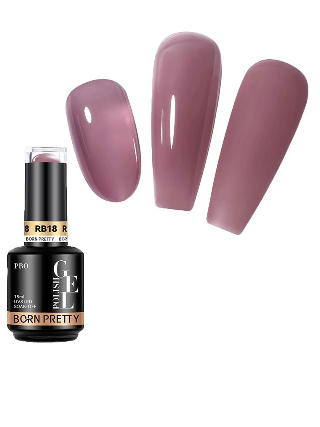 BORN PRETTY Pro Rubber Base Long Wearing UV Gel Nail Polish - 15 ml - RB18