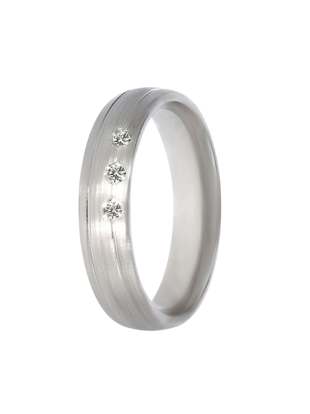 BHIMA 925 Sterling Siver Simplicity Stone Band Ring