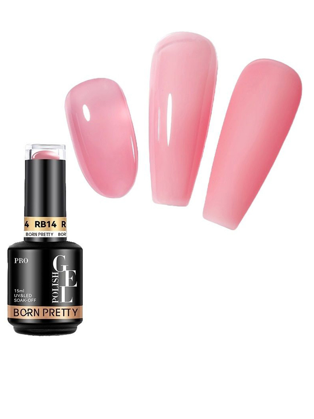 BORN PRETTY PRO Professional Rubber Base Gel Nail UV Polish - 15 ml - RB14