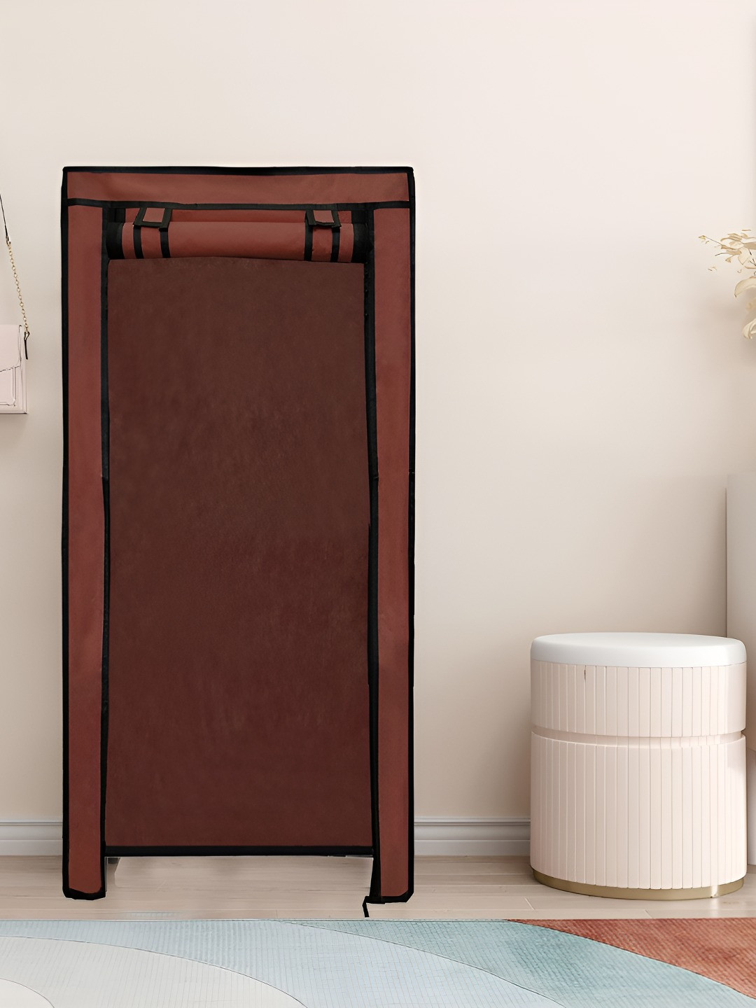 Urban Choice Brown and Black 9 Layer Shoe Rack Cover