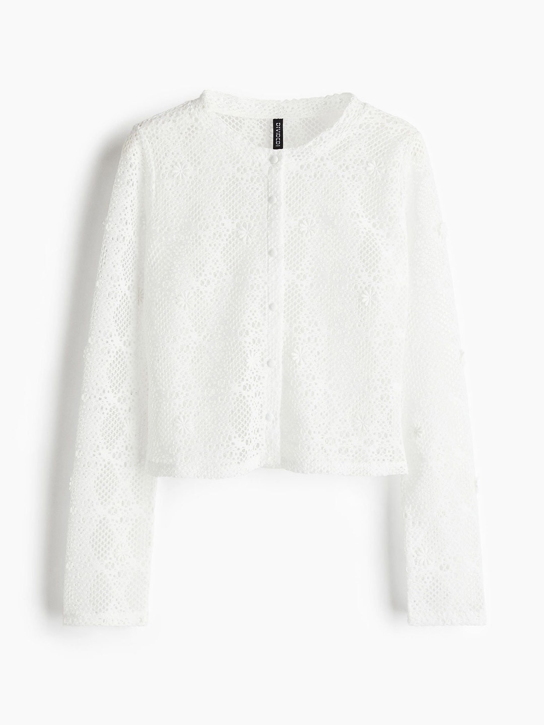 H&M Women Hole-Patterned Cardigan