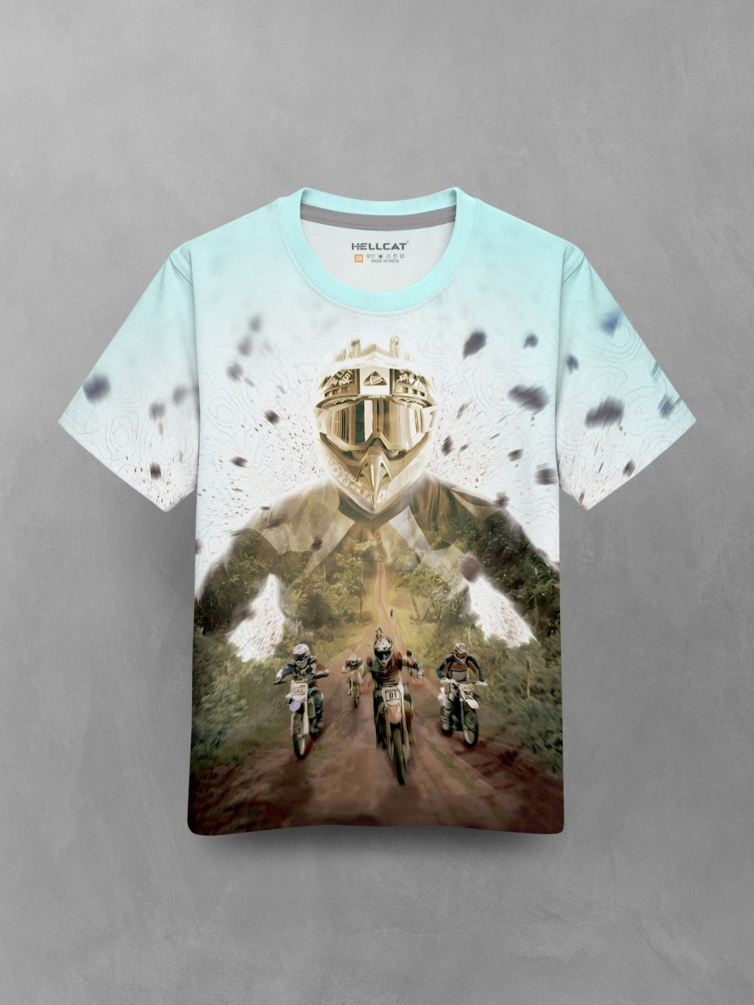 HELLCAT Boys Photographic Printed Round Neck T-shirt