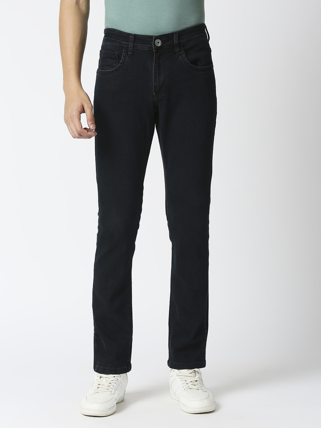 TCI Men Mid-Rise Slim Fit Cotton Jeans