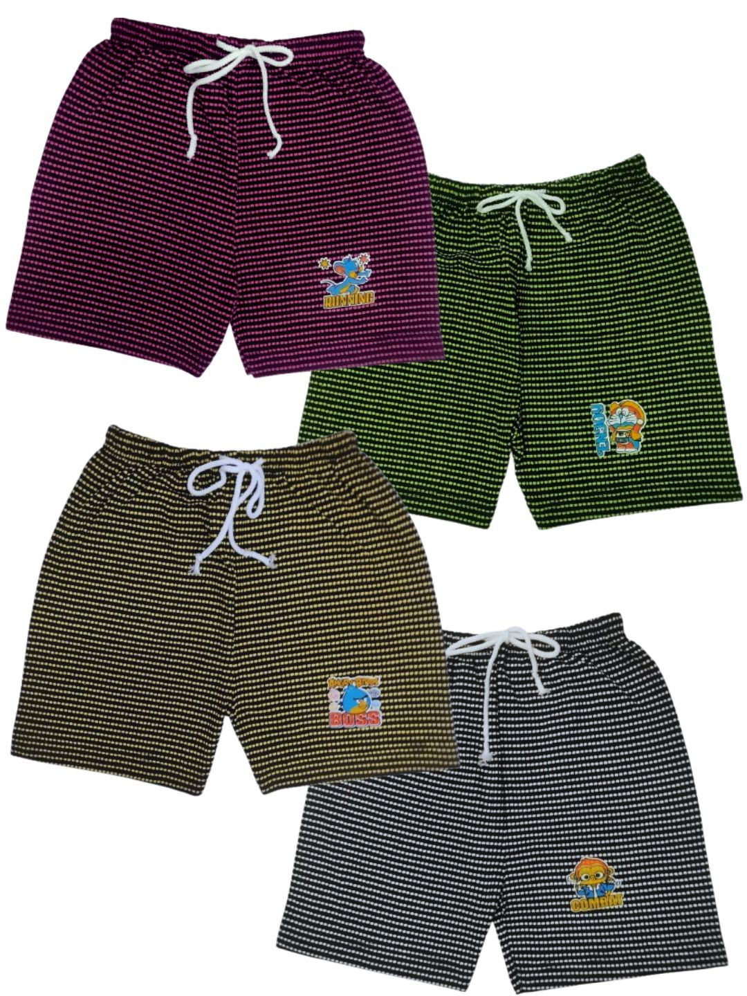 Seyor Girls Pack Of 4 Checked Technology Shorts