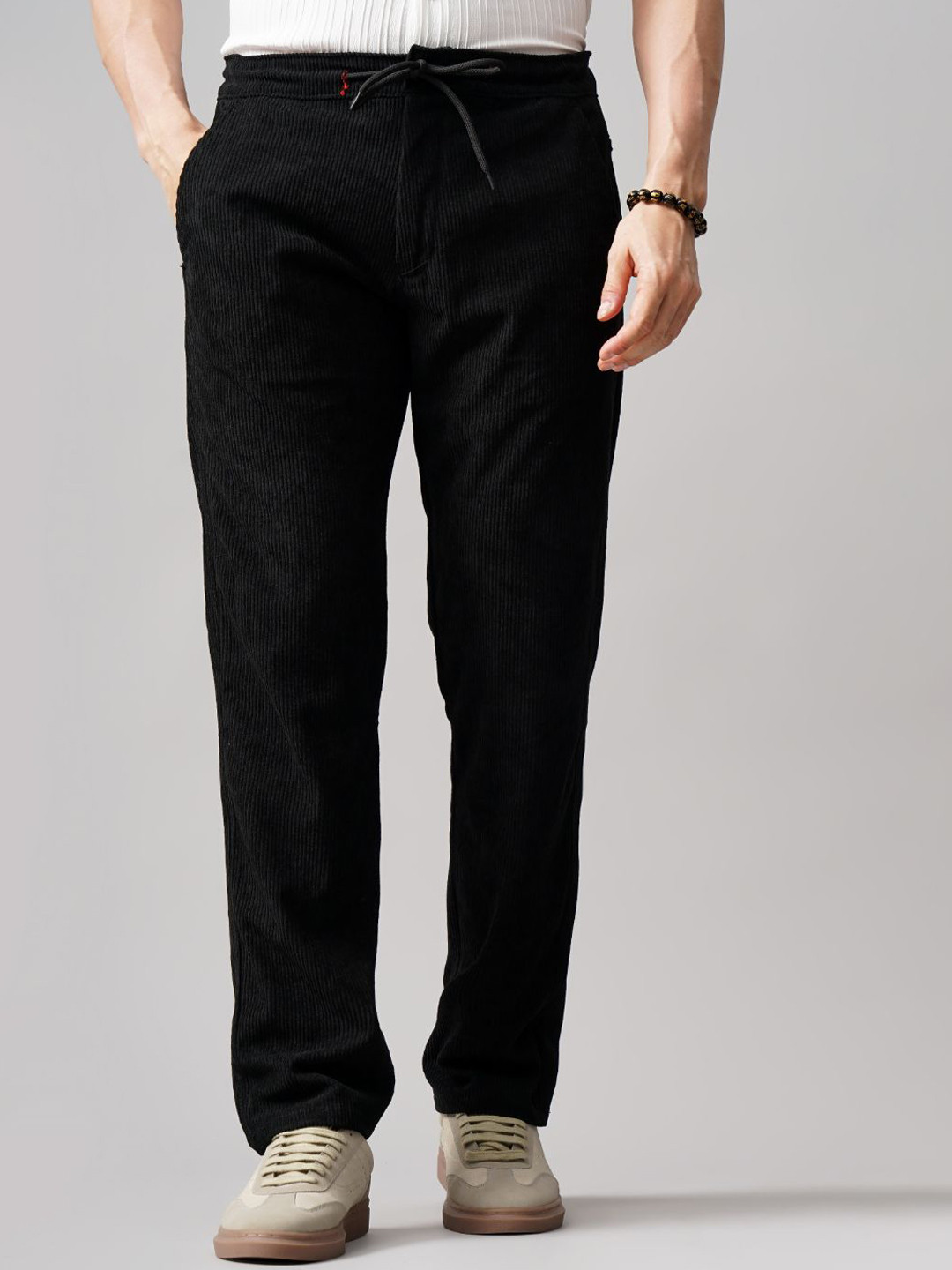 PAUL STREET Men Relaxed Corduroy Trousers
