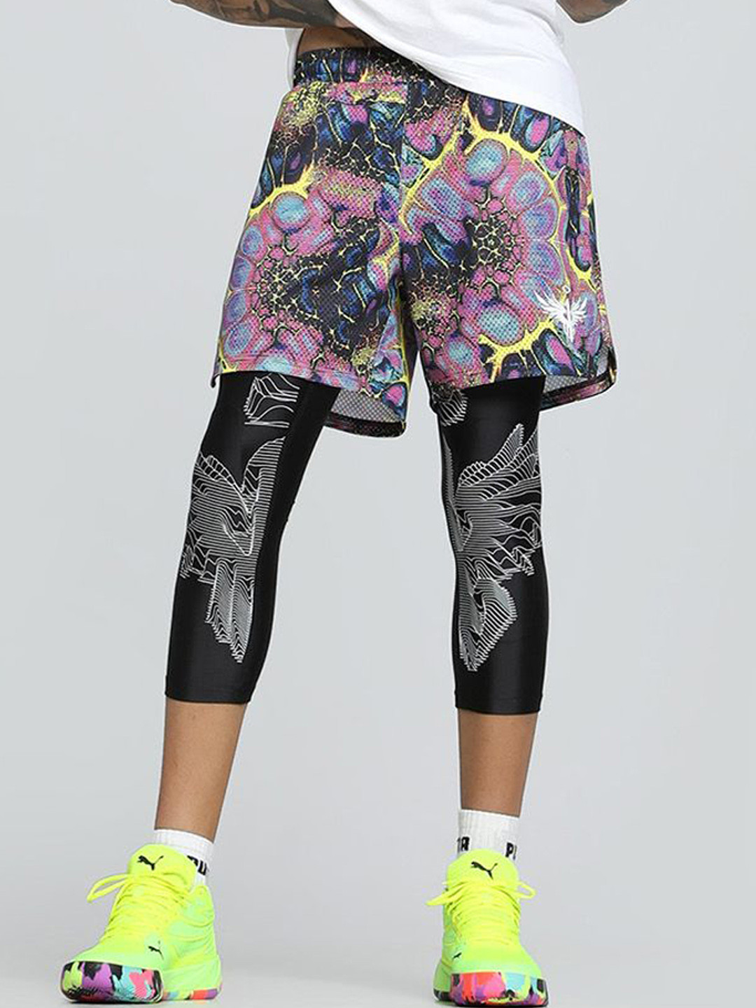 Puma Melo Alien Skins 2-in-1 Men Printed Oversized Fit Basketball Tights