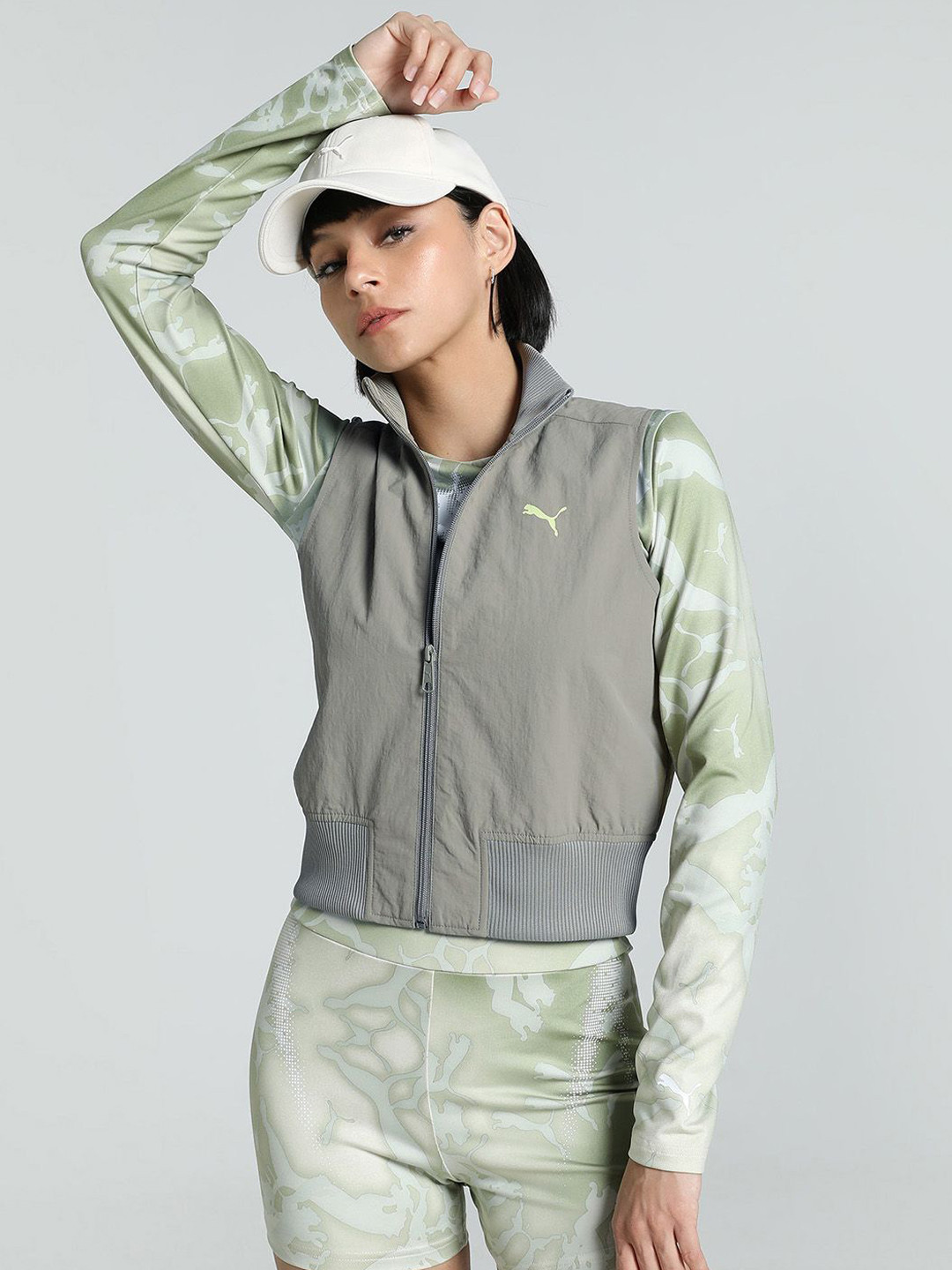 Puma Dare To Full-Zip Slim Fit Sleeveless Woven Vest