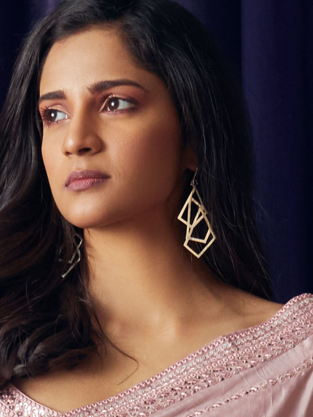 House of Pehr Silver Plated Radiant Minimalist Statement Earrings