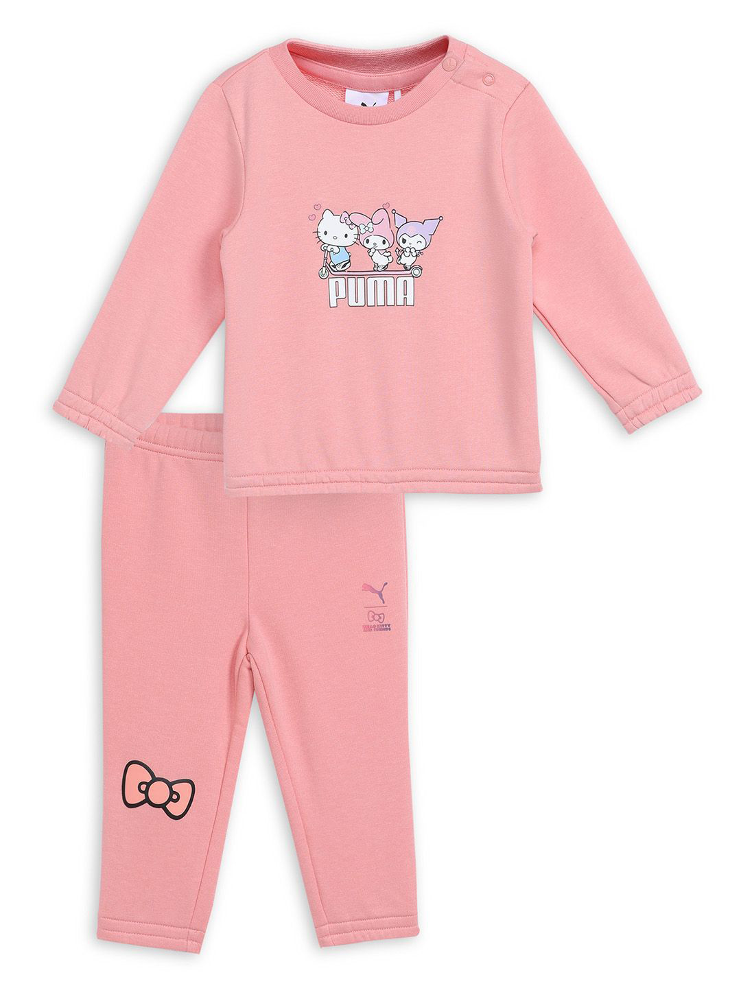 Puma Girls Hello Kitty & Friends Minicats Printed Long Sleeves T-Shirt & Trousers