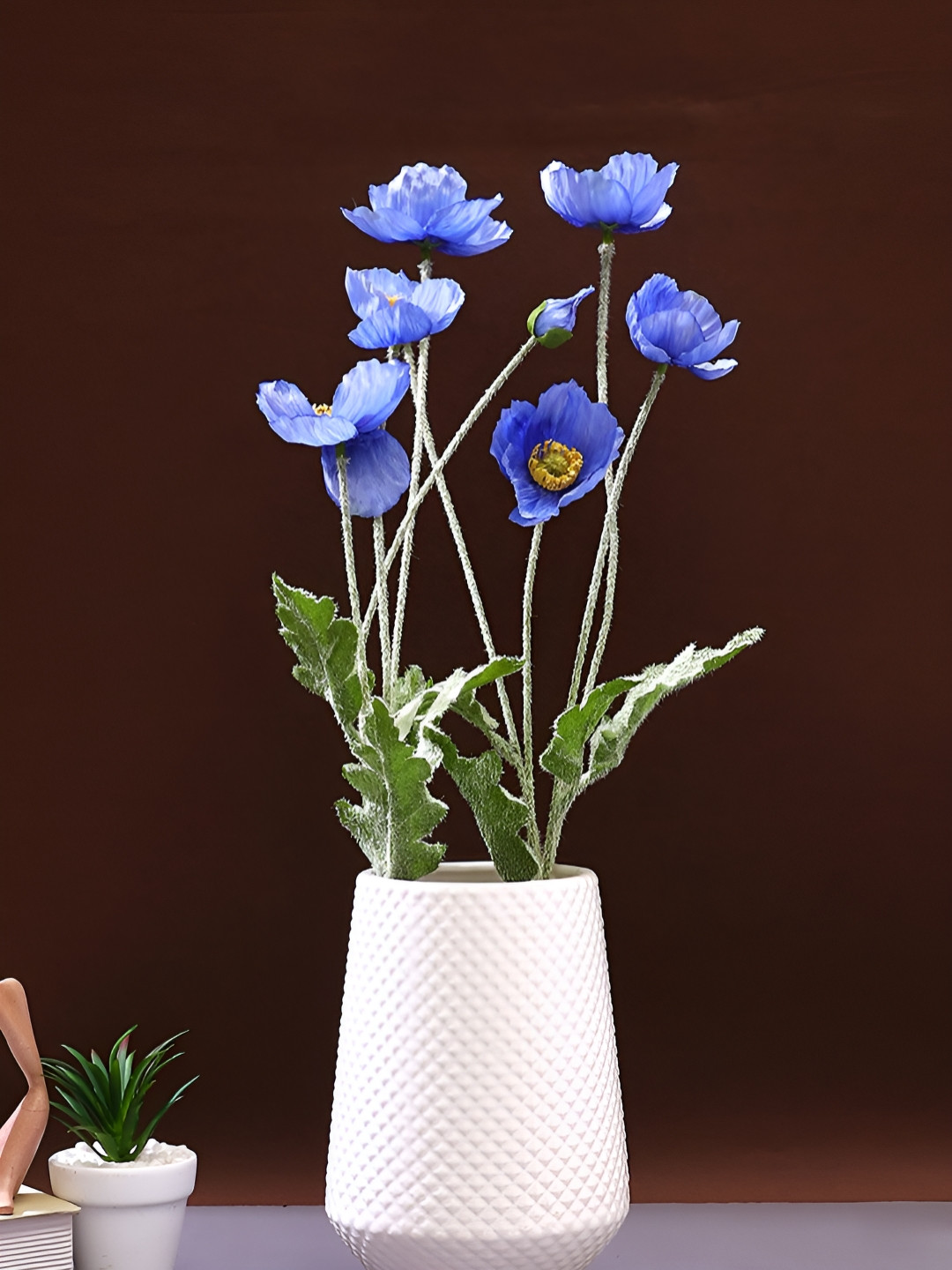 Myntra Elegant Homes White Modern Ceramic Floral Vase