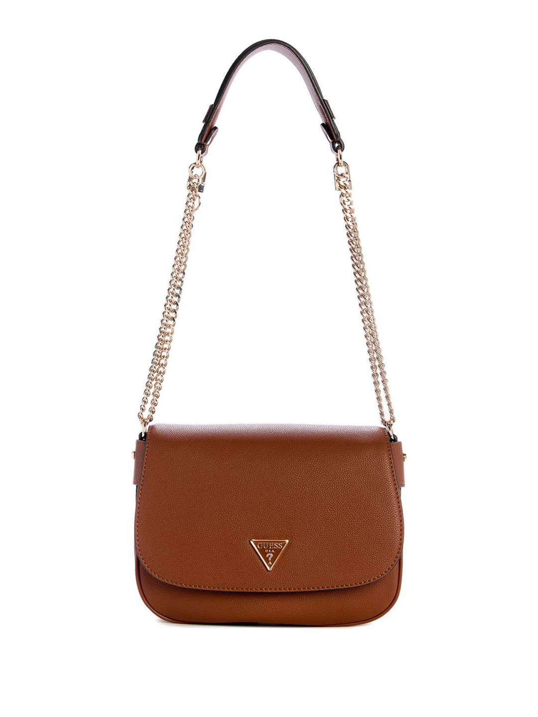 GUESS Cognac Solid Structured Sling Bag