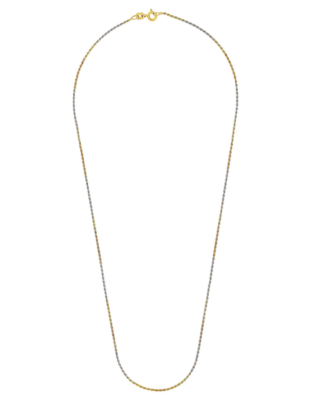 BHIMA 925 Sterling Silver Rhodium-Plated Triton Twist Minimal Chain