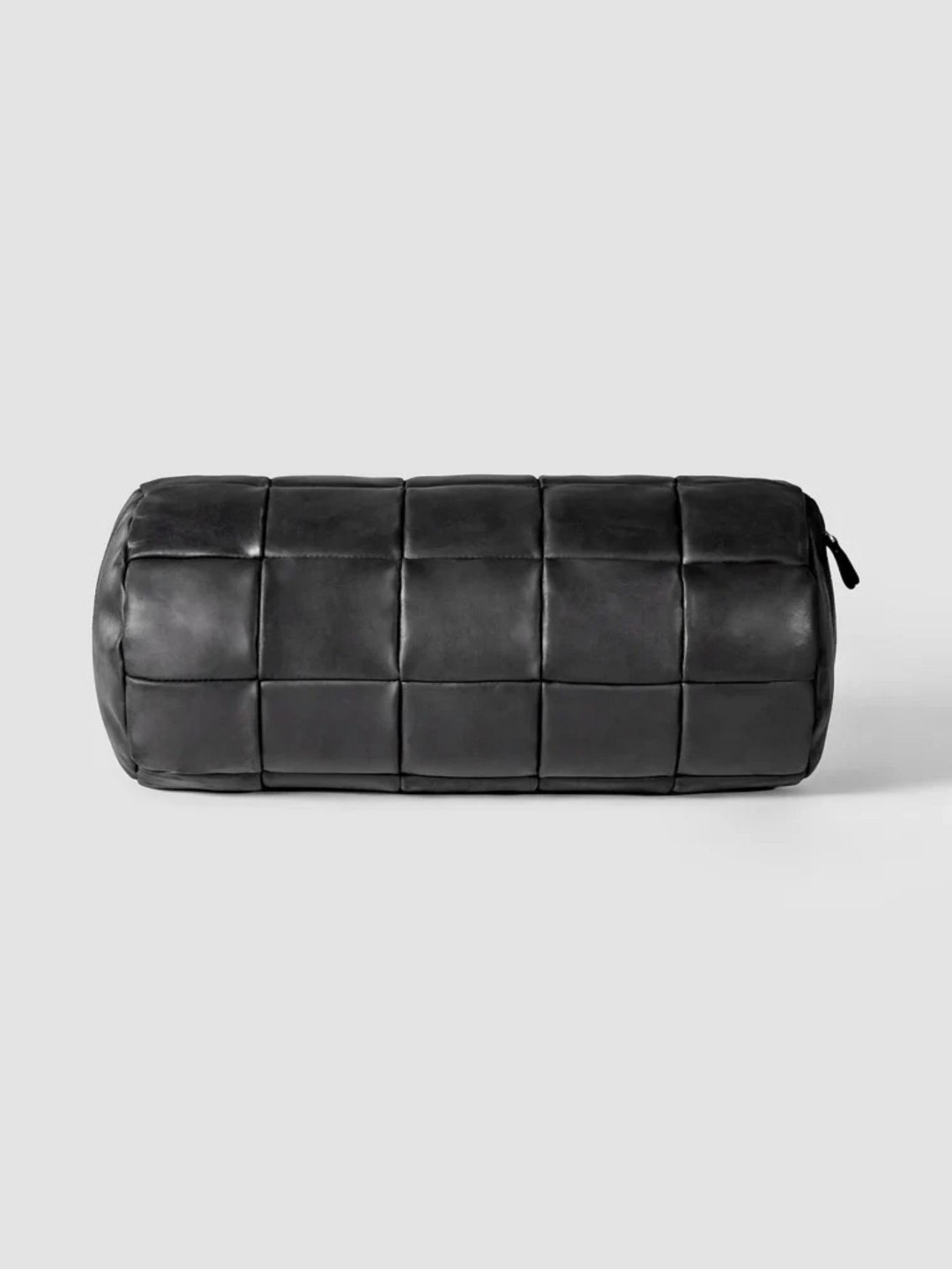 NOORA Black Geometric Leather Round Cushion Covers